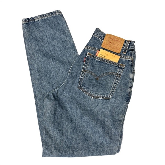 Vintage Levis 550 Tapered Leg Jeans Size 12 Deadstock 2001 Y2K NWT Medium Wash - Picture 2 of 15